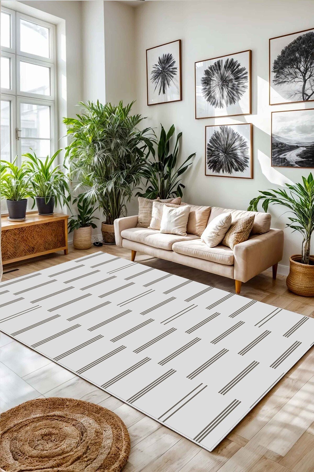 Eco Touch Süngersiz Konspet Tasarım Dijital Baskılı  Salon Halısı Mutfak Halısı
