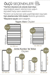 Toscana Dokuma Taban Kaydırmaz Salon-Yatak Odası Koridor Antre Mutfak Modern Halı
