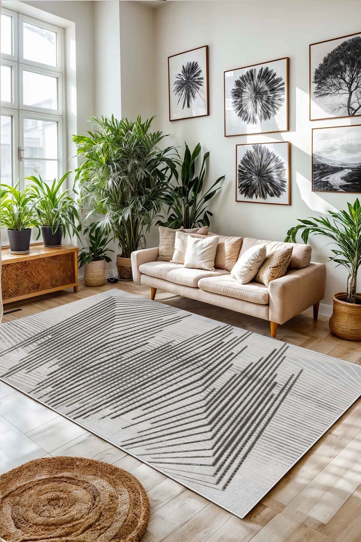 Eco Touch Süngersiz Konspet Tasarım Dijital Baskılı  Salon Halısı Mutfak Halısı