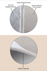 Kaymaz Taban Yıkanabilir Banyo Paspası - Nova Bath Desenli 50*80 Cm
