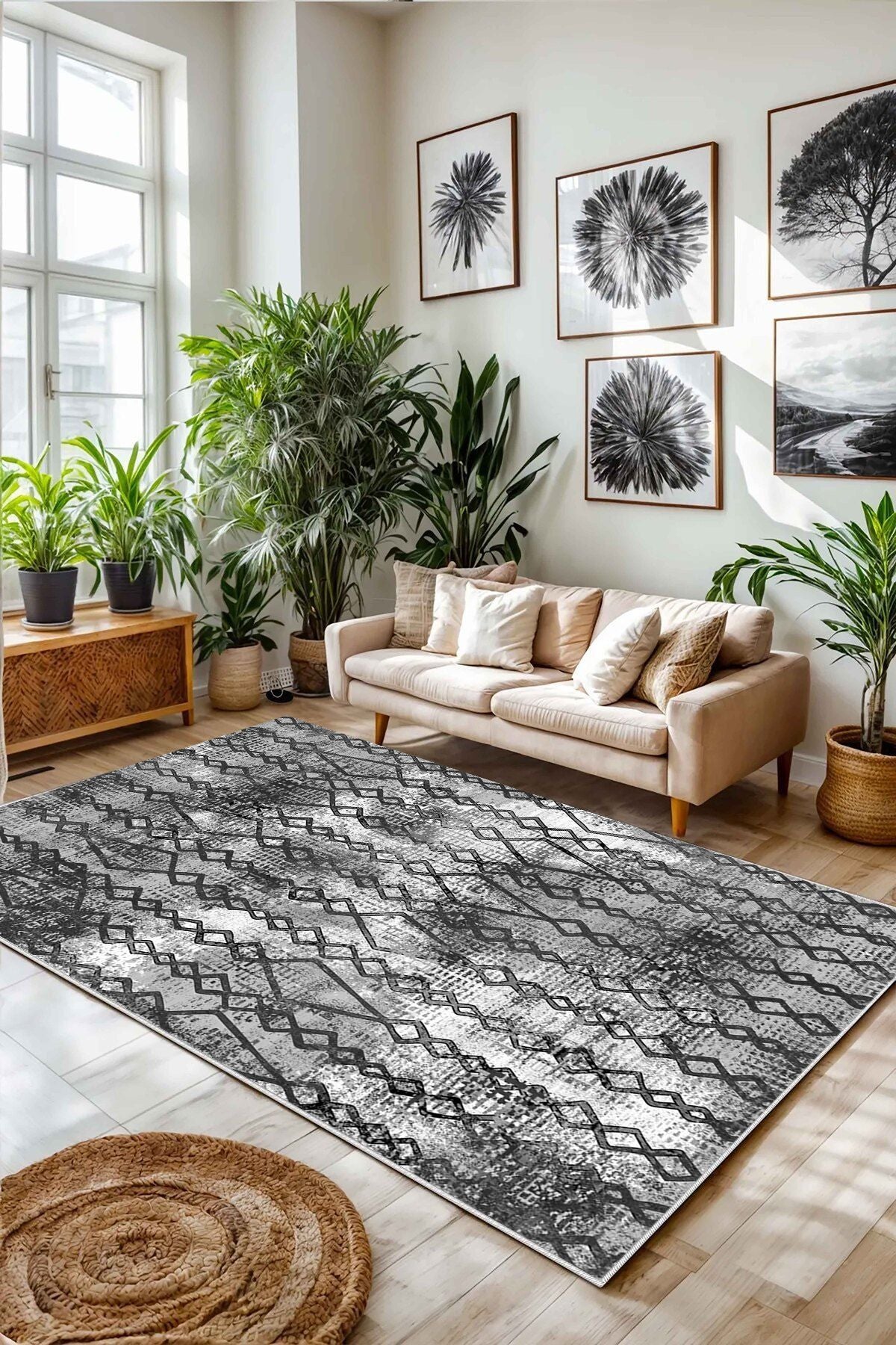 Eco Touch Süngersiz Konspet Tasarım Dijital Baskılı  Salon Halısı Mutfak Halısı