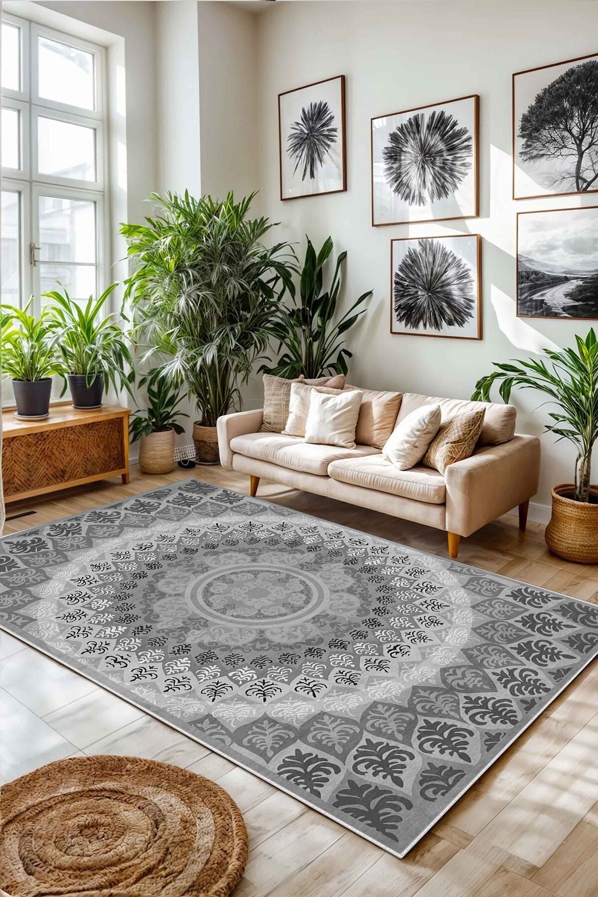 Eco Touch Süngersiz Konspet Tasarım Dijital Baskılı  Salon Halısı Mutfak Halısı