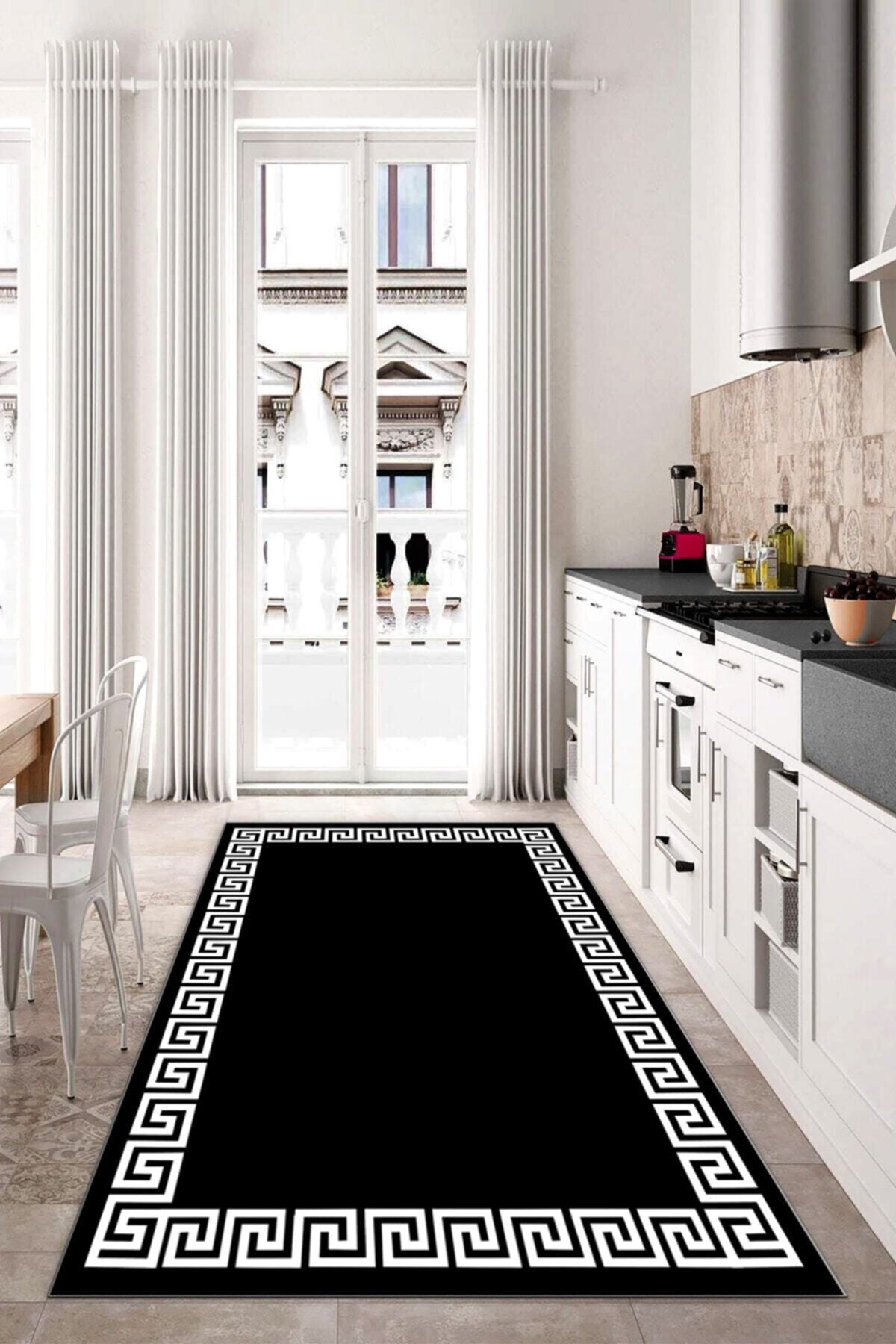 Dijital Baskı Kaymaz Tabanlı Yıkanabilir Salon Halısı Mutfak Halısı Koridor Halısı