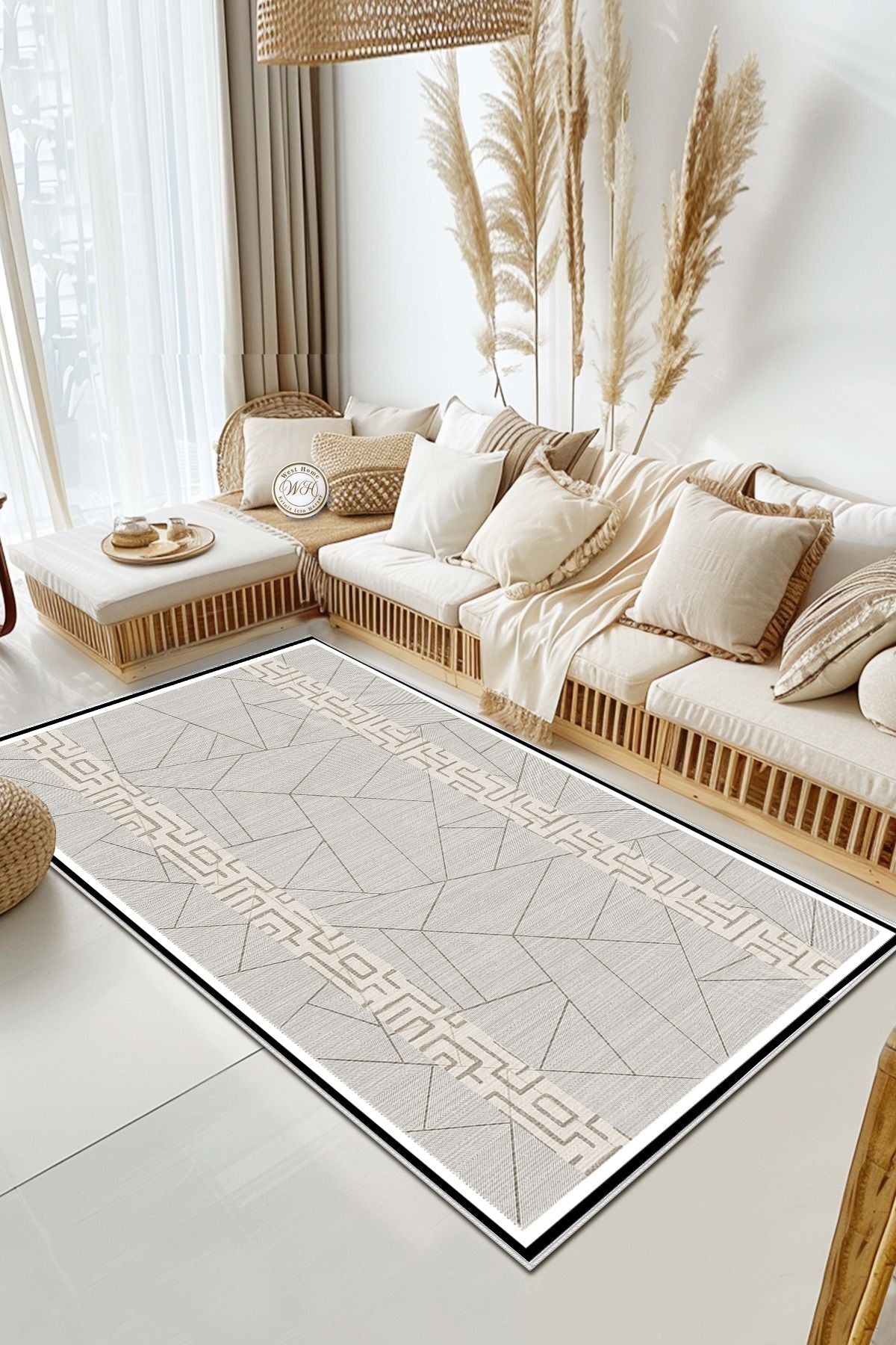 Eco Touch Süngersiz Konspet Tasarım Dijital Baskılı  Salon Halısı Mutfak Halısı