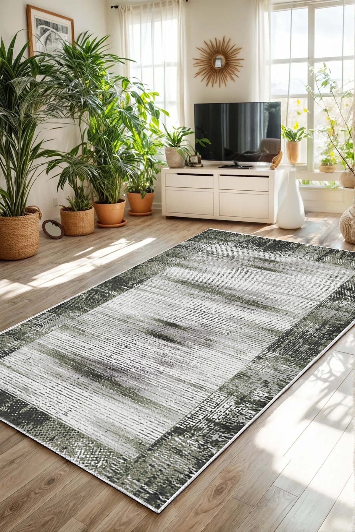 Eco Touch Süngersiz Konspet Tasarım Dijital Baskılı  Salon Halısı Mutfak Halısı