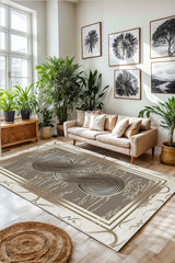 Eco Touch Süngersiz Konspet Tasarım Dijital Baskılı  Salon Halısı Mutfak Halısı
