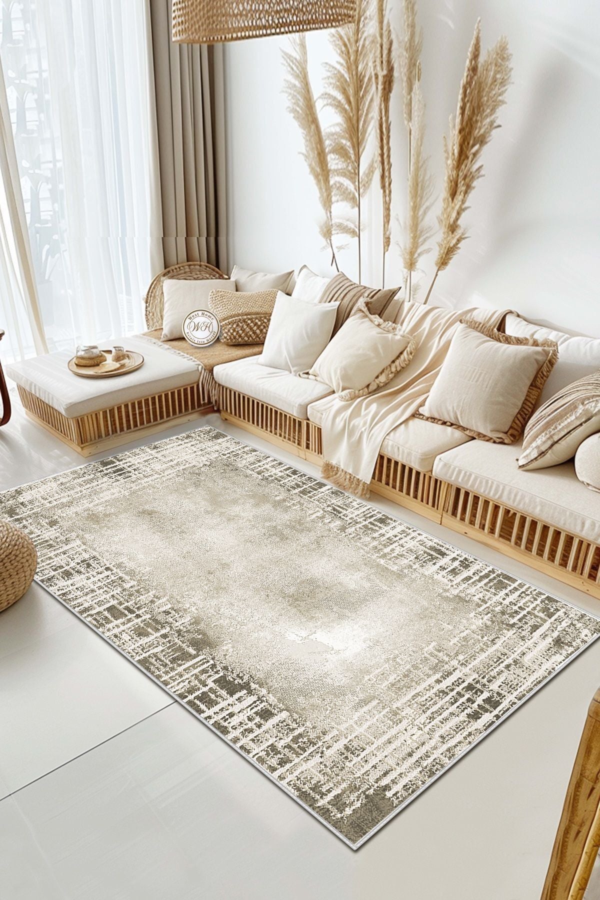 Eco Touch Süngersiz Konspet Tasarım Dijital Baskılı  Salon Halısı Mutfak Halısı