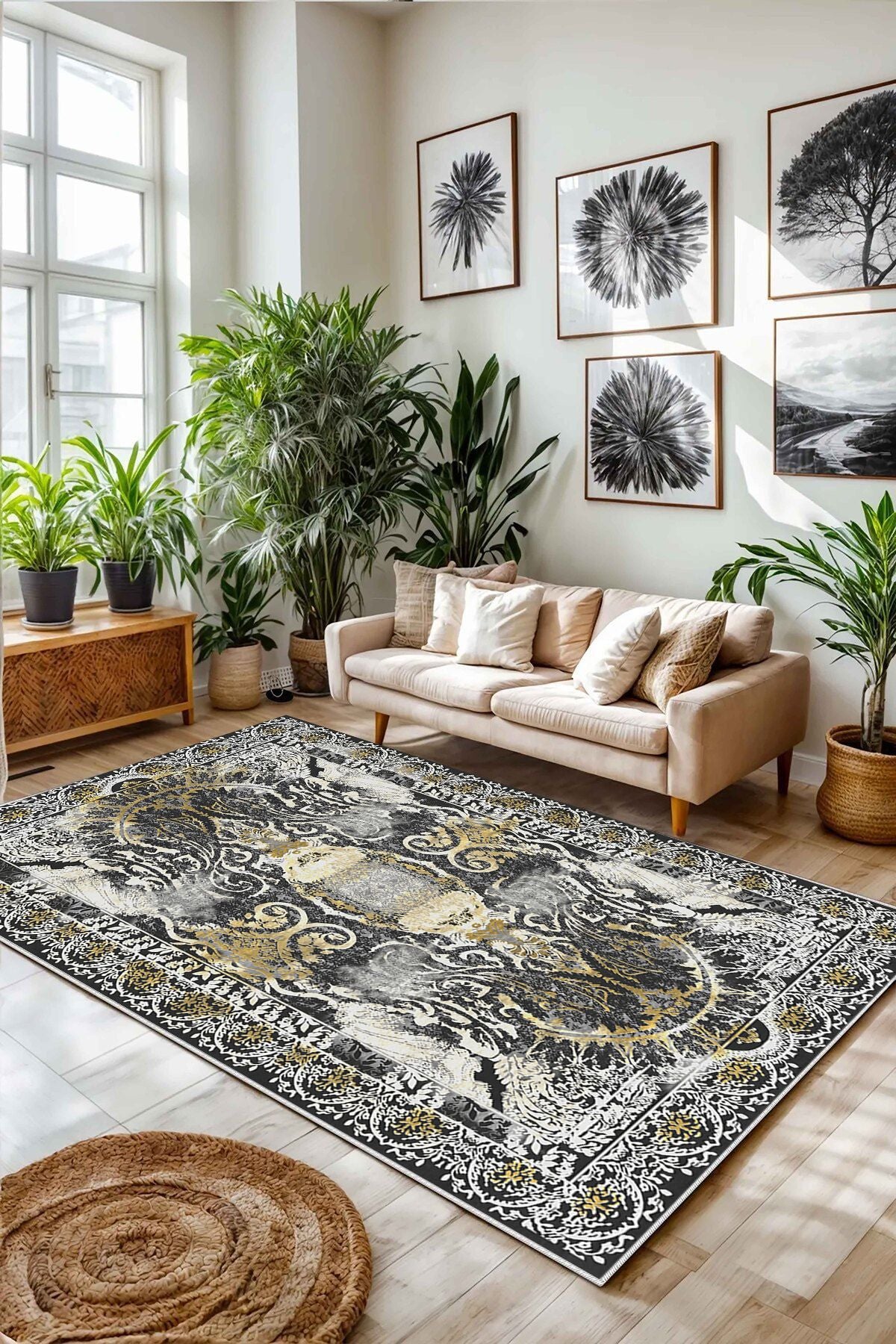 Eco Touch Süngersiz Konspet Tasarım Dijital Baskılı  Salon Halısı Mutfak Halısı