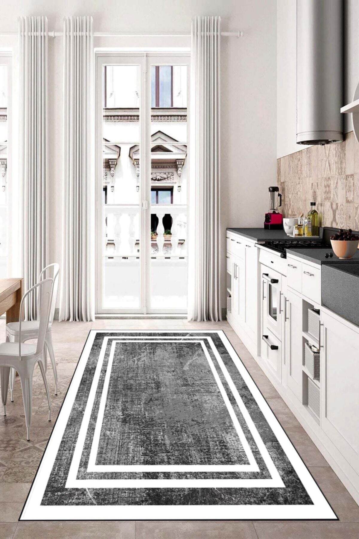 Dijital Baskı Kaymaz Tabanlı Yıkanabilir Salon Halısı Mutfak Halısı Koridor Halısı