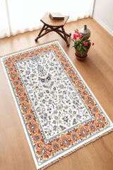Dekoratif Dijital Baskılı Siyah Kaymaz Taban Seccade Namazlık 70 x 110
