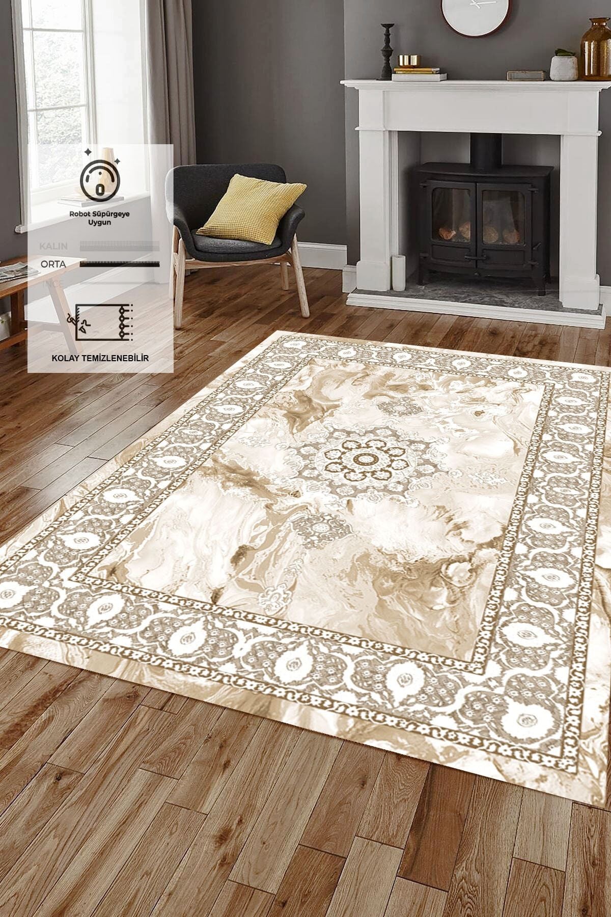 Dijital Baskı Kaymaz Tabanlı Yıkanabilir Salon Halısı Mutfak Halısı Koridor Halısı