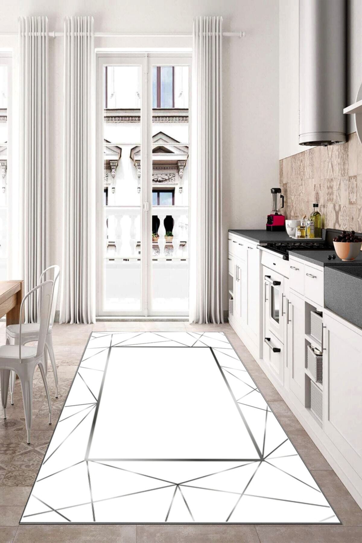 Dijital Baskı Kaymaz Tabanlı Yıkanabilir Salon Halısı Mutfak Halısı Koridor Halısı