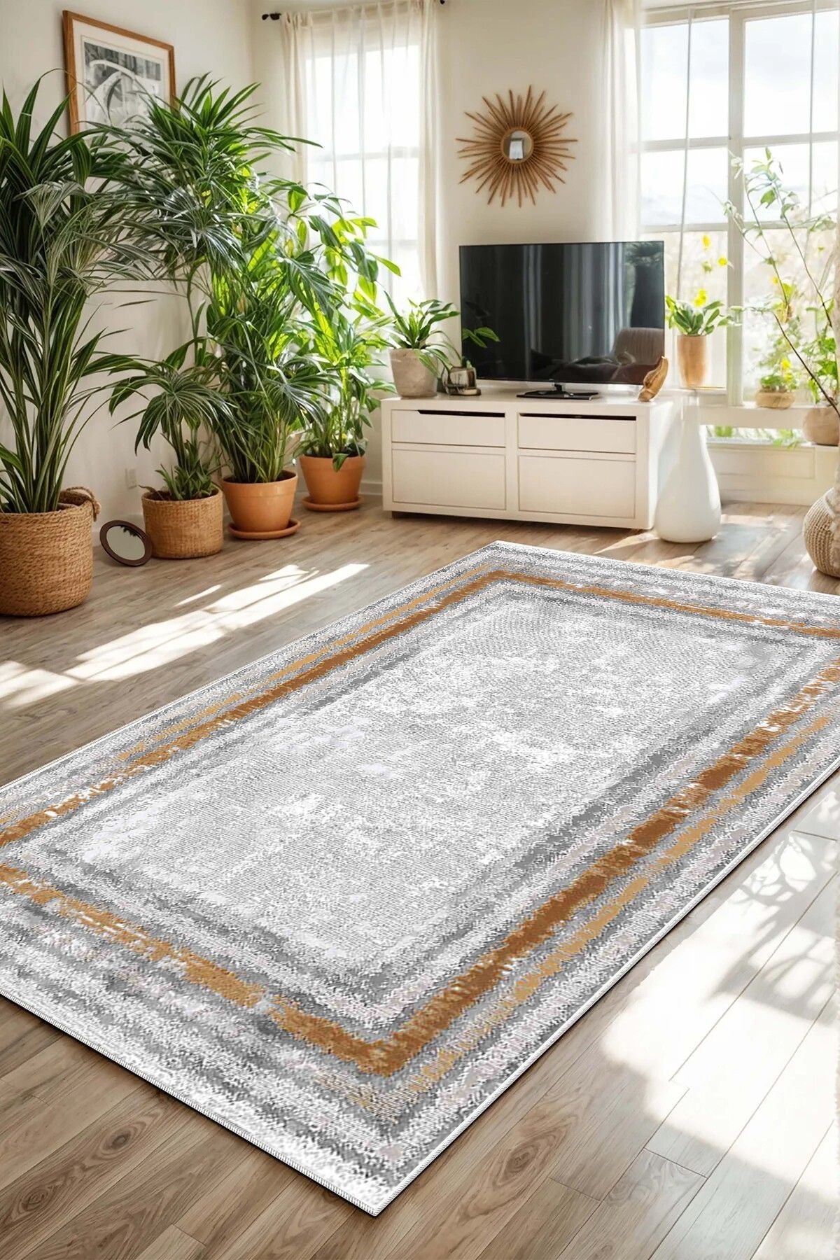 Eco Touch Süngersiz Konspet Tasarım Dijital Baskılı  Salon Halısı Mutfak Halısı