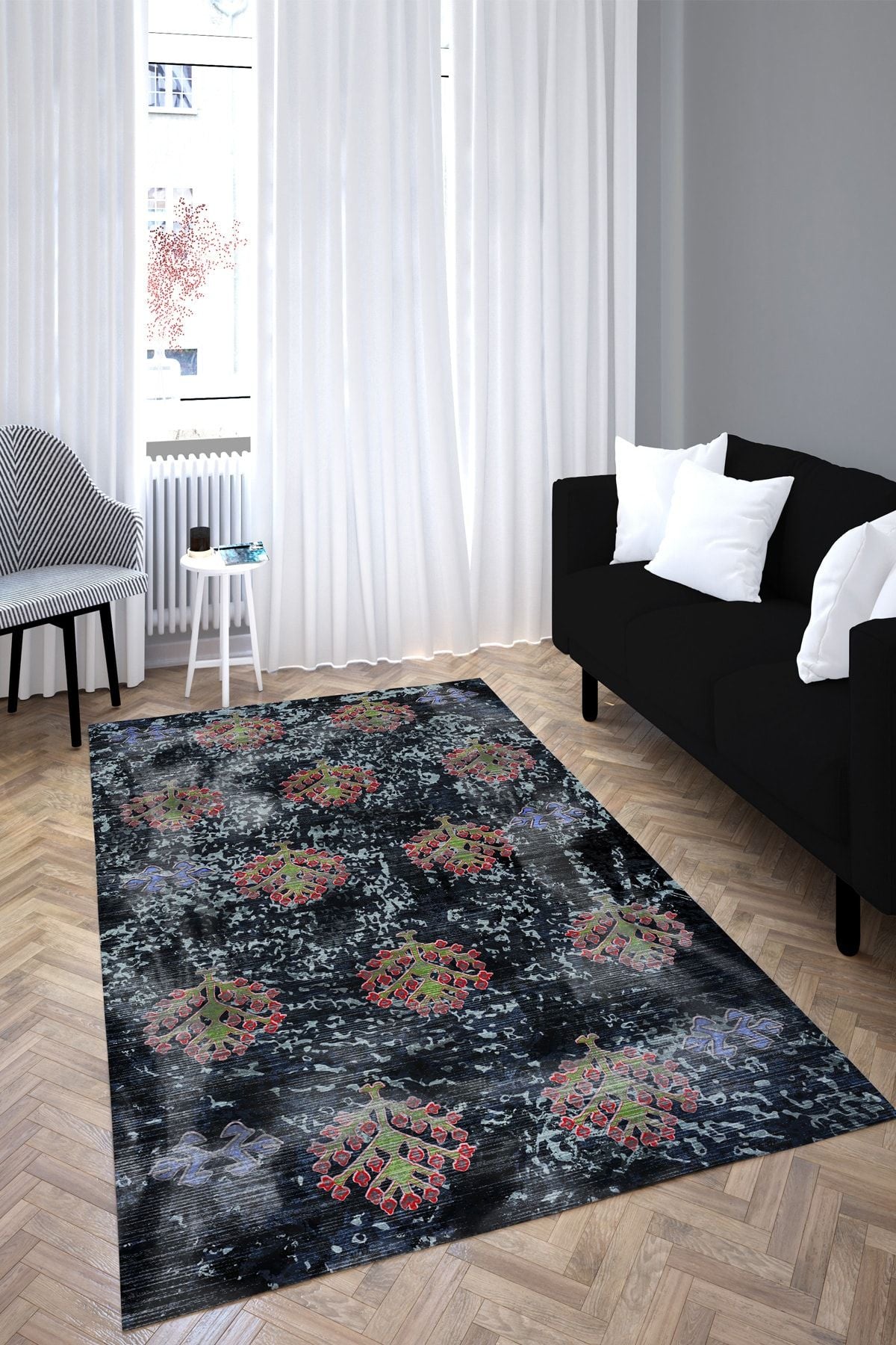 Anatolian Premium Desenli Saçaklı Salon Halısı Şönil Pamuk-polyester Halı
