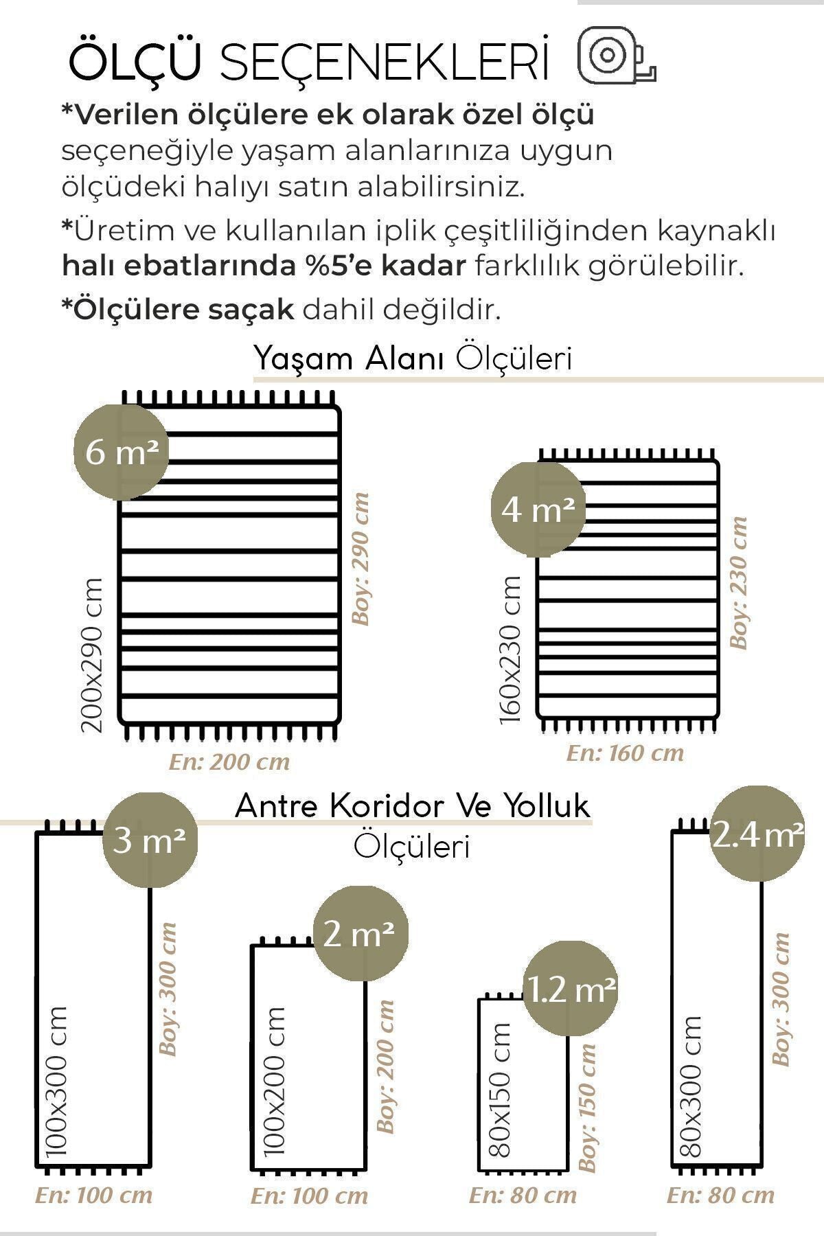Bambu Collection Dokuma Taban Kaydırmaz Salon-Yatak Odası Koridor Antre Mutfak Modern Halı