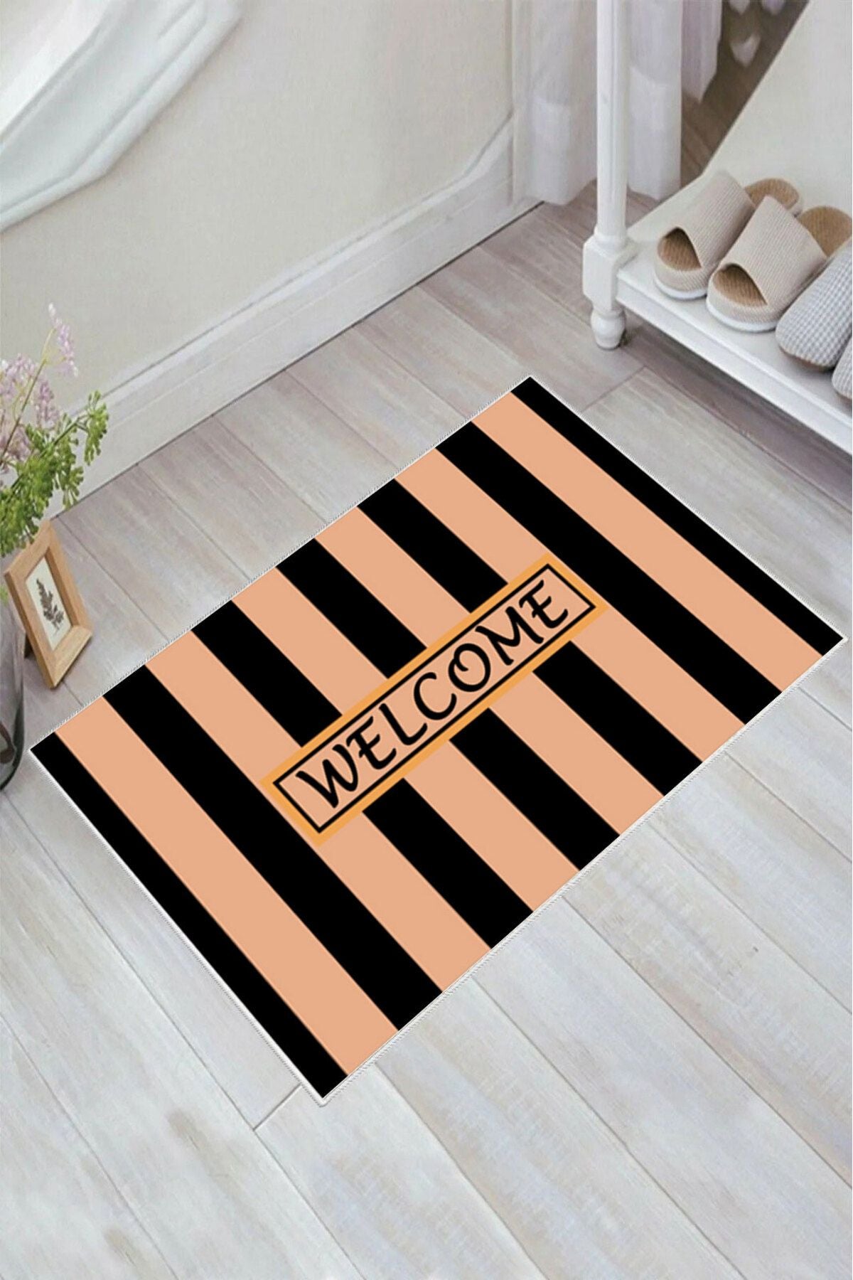 Kaymaz Taban Yıkanabilir Banyo Paspası - Nova Bath Desenli 50*80 Cm