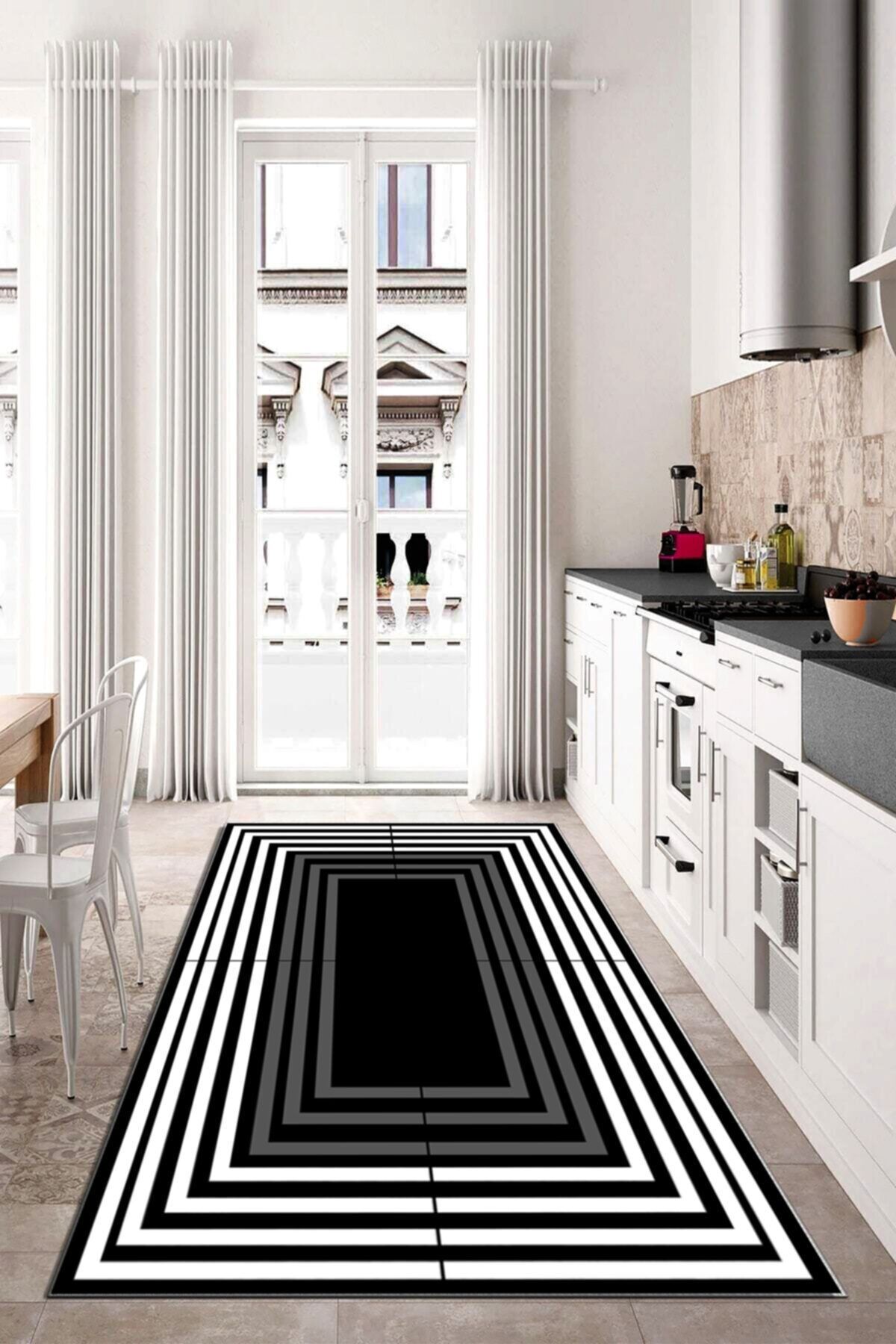 Dijital Baskı Kaymaz Tabanlı Yıkanabilir Salon Halısı Mutfak Halısı Koridor Halısı