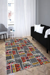 Anatolian Premium Desenli Saçaklı Salon Halısı Şönil Pamuk-polyester Halı