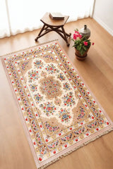 Dekoratif Dijital Baskılı Siyah Kaymaz Taban Seccade Namazlık 70 x 110