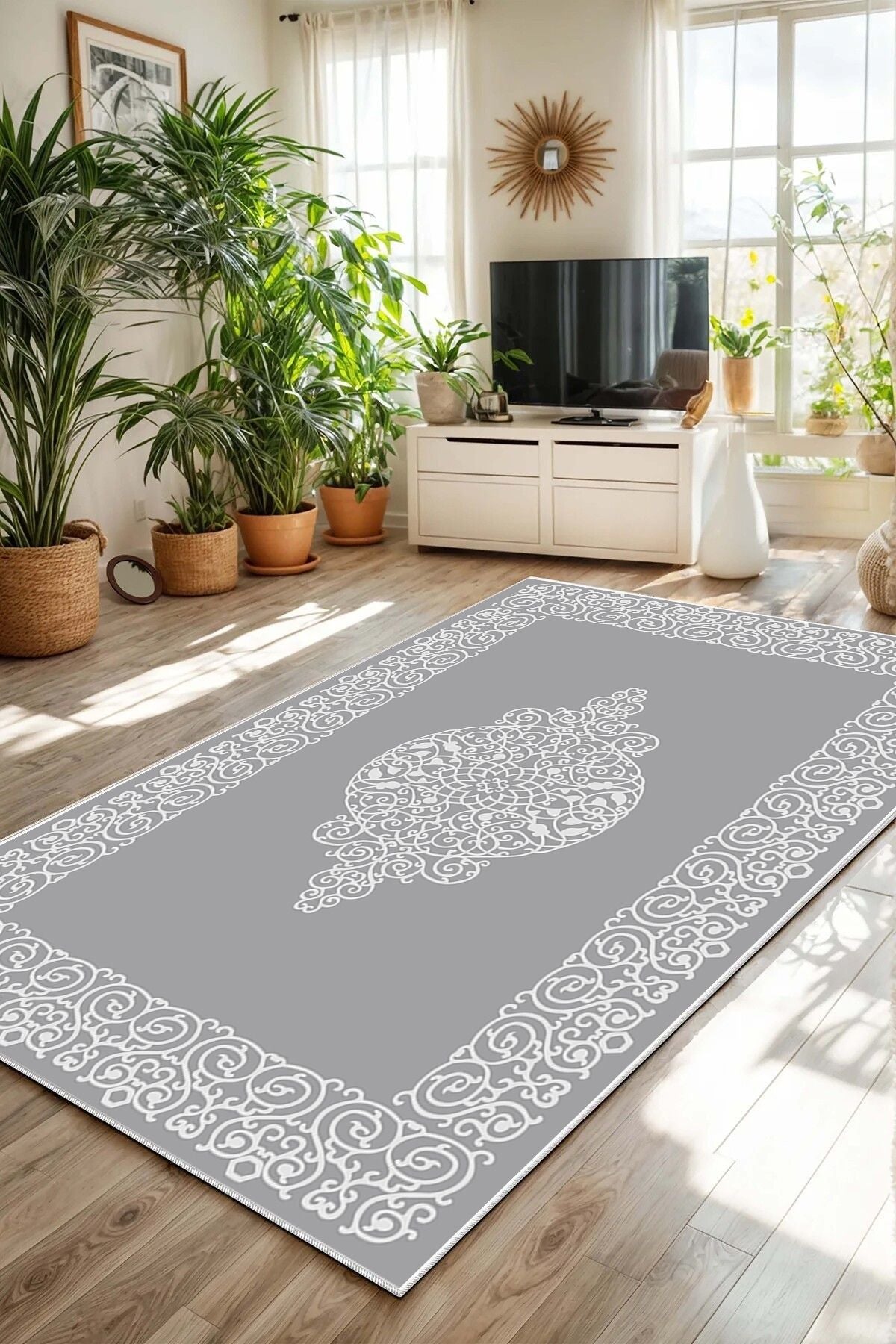 Eco Touch Süngersiz Konspet Tasarım Dijital Baskılı  Salon Halısı Mutfak Halısı