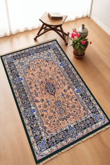 Dekoratif Dijital Baskılı Siyah Kaymaz Taban Seccade Namazlık 70 x 110