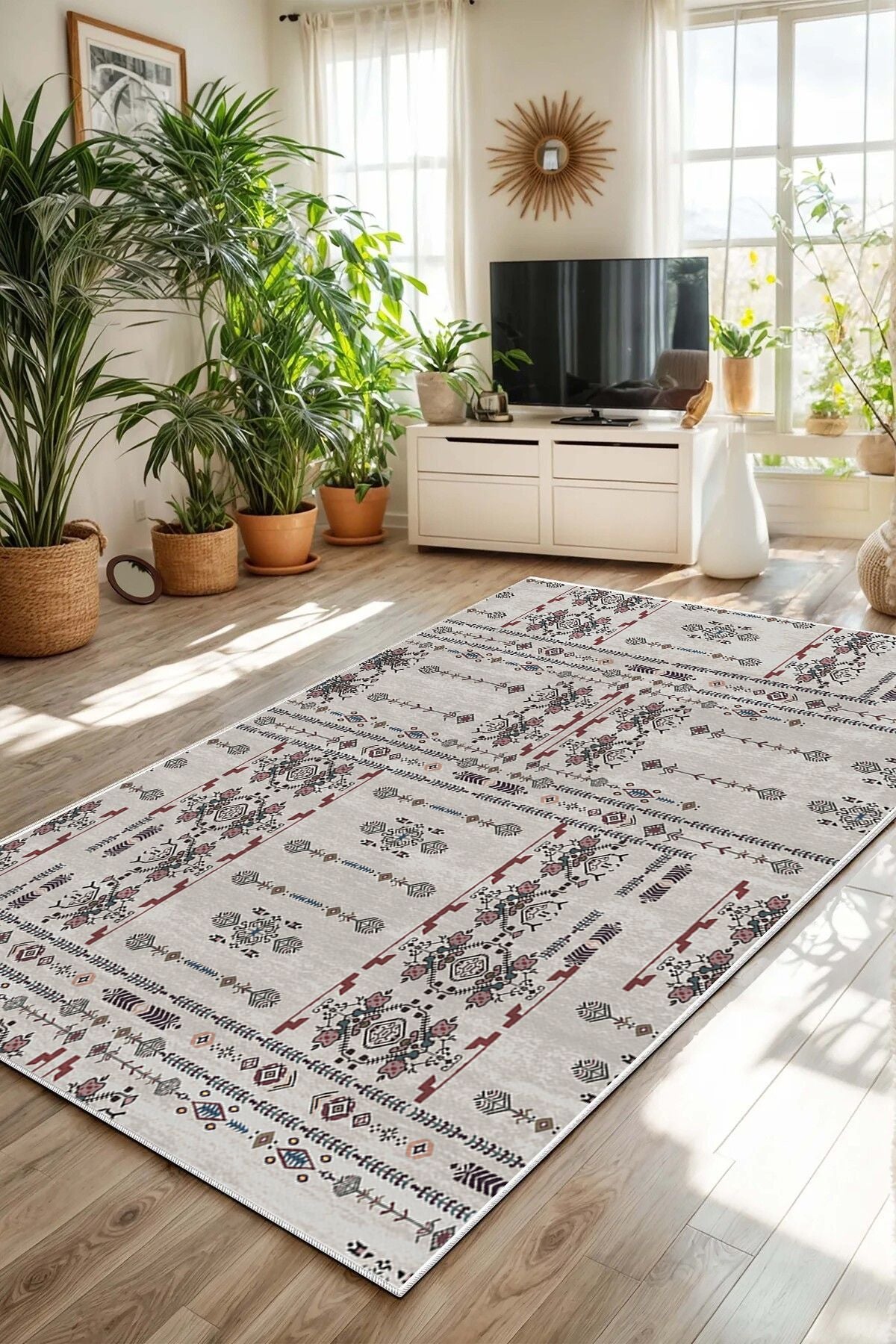Eco Touch Süngersiz Konspet Tasarım Dijital Baskılı  Salon Halısı Mutfak Halısı