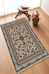Dekoratif Dijital Baskılı Siyah Kaymaz Taban Seccade Namazlık 70 x 110