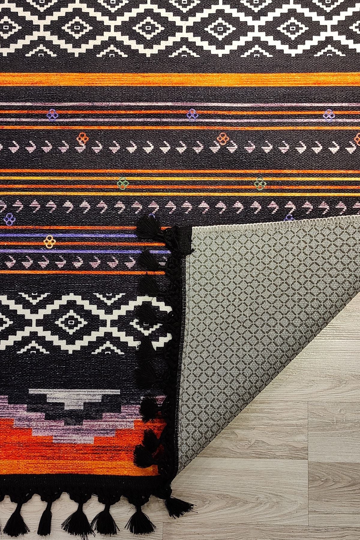 Anatolian Premium Desenli Saçaklı Salon Halısı Şönil Pamuk-polyester Halı