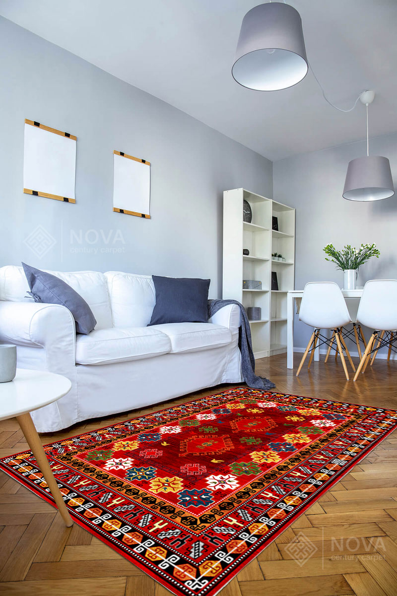 Eva Bambu Dokuma AN0001 Yumuşak Dokuma Taban Renkli Salon Yatak Odası Halısı