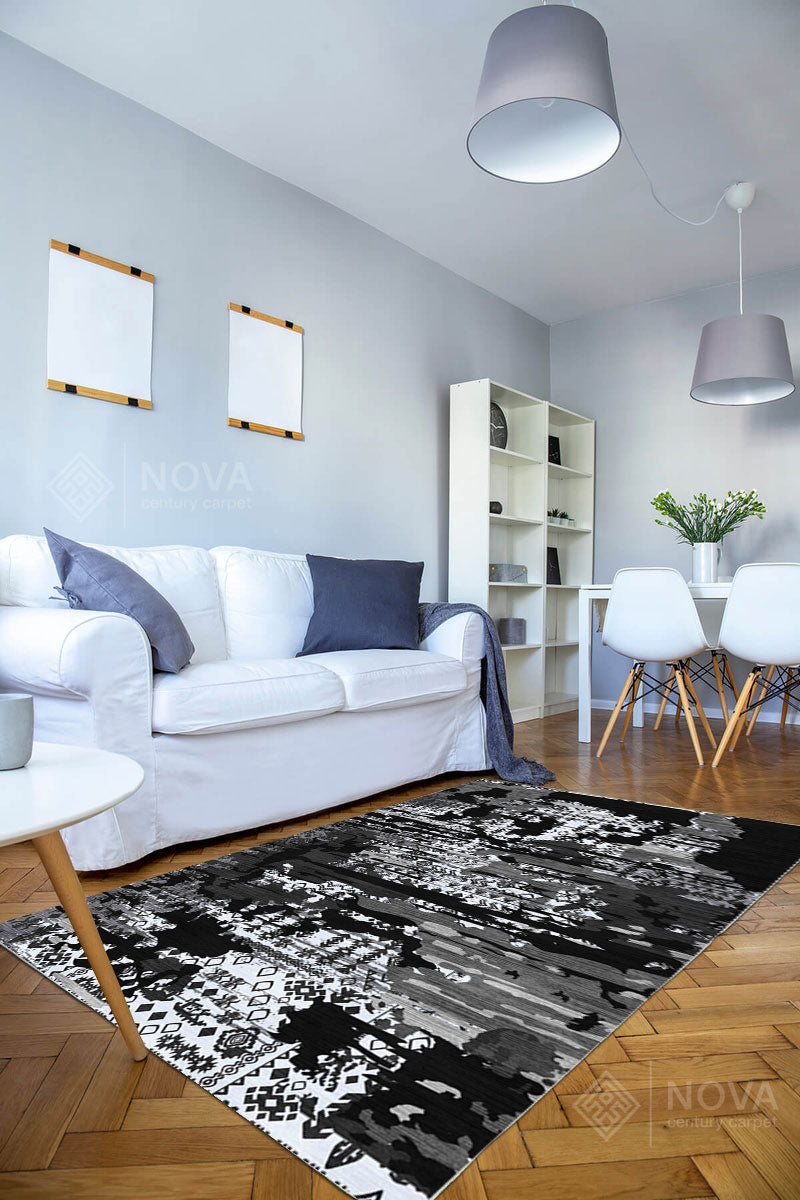 Eva Bambu Dokuma AN0013 Yumuşak Dokuma Taban Renkli Salon Yatak Odası Halısı