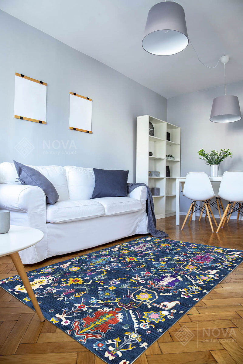 Eva Bambu Dokuma AN0026 Yumuşak Dokuma Taban Renkli Salon Yatak Odası Halısı