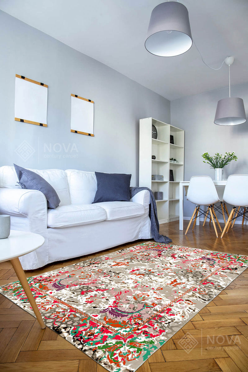 Eva Bambu Dokuma AN0031 Yumuşak Dokuma Taban Renkli Salon Yatak Odası Halısı