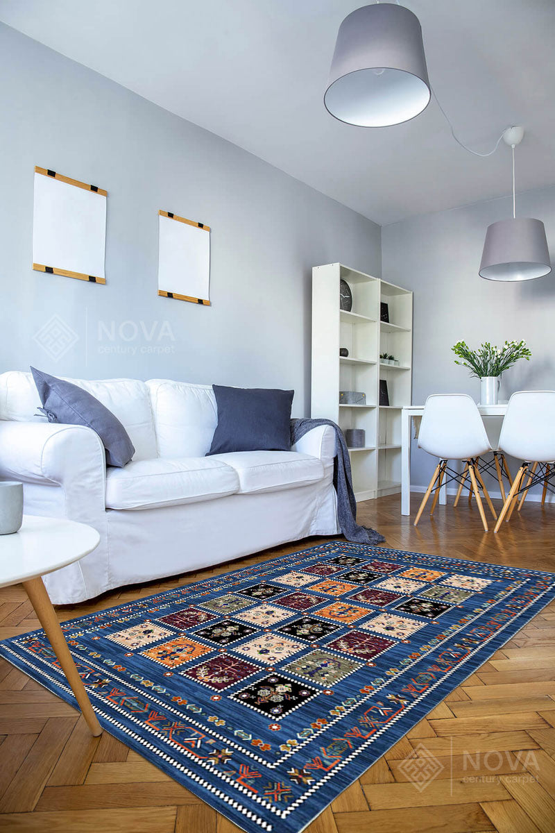 Eva Bambu Dokuma AN0039 Yumuşak Dokuma Taban Renkli Salon Yatak Odası Halısı
