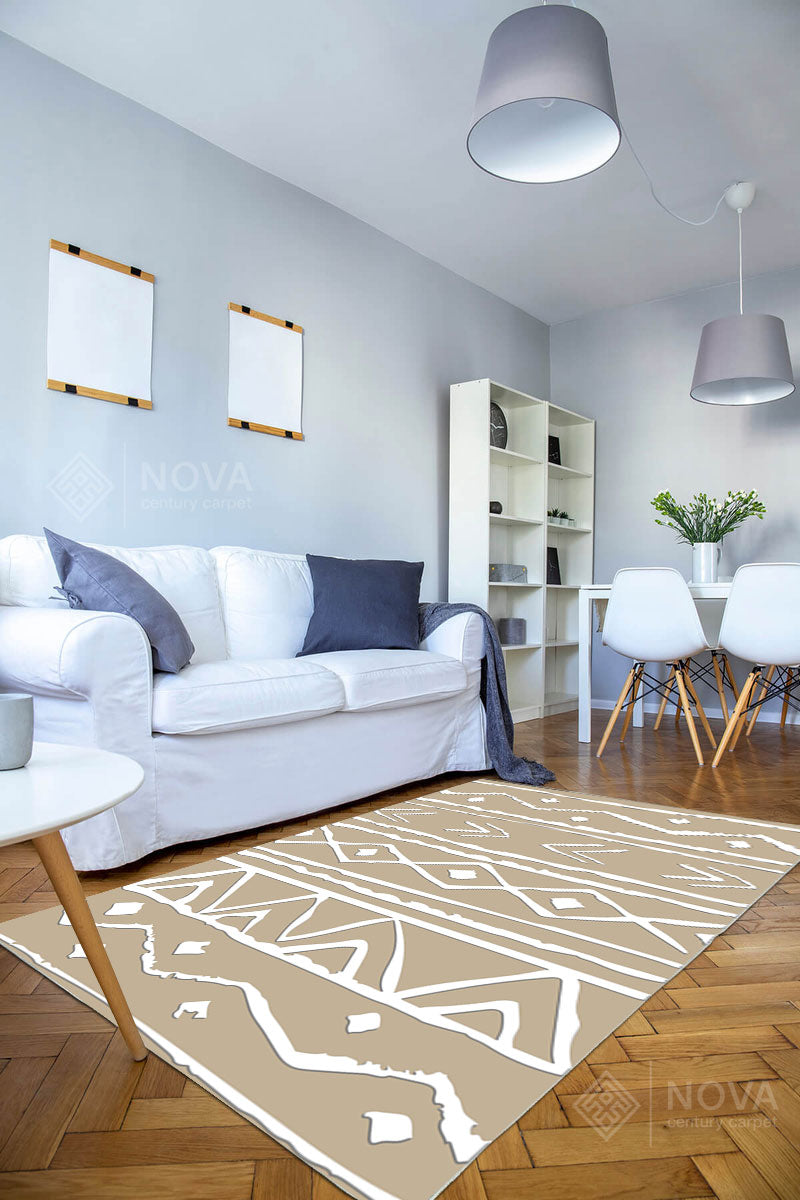 Eva Bambu Dokuma AN0041 Yumuşak Dokuma Taban Renkli Salon Yatak Odası Halısı