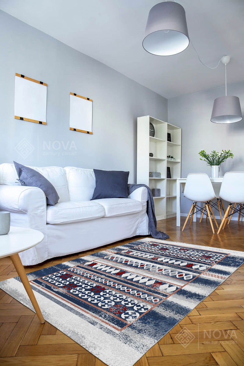 Eva Bambu Dokuma AN0043 Yumuşak Dokuma Taban Renkli Salon Yatak Odası Halısı