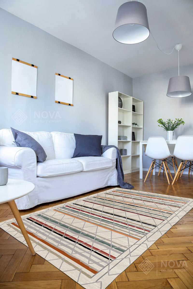 Eva Bambu Dokuma AN0047 Yumuşak Dokuma Taban Renkli Salon Yatak Odası Halısı