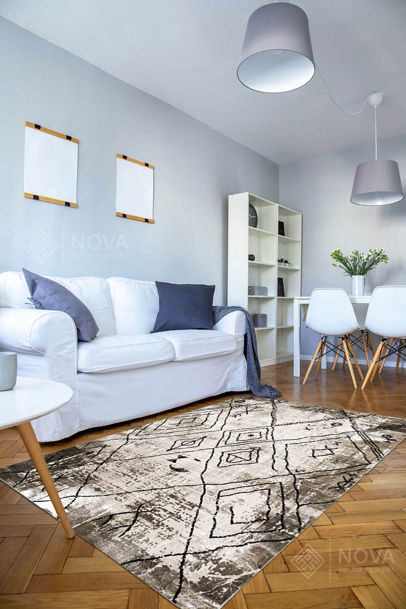 Eva Bambu Dokuma AN0051 Yumuşak Dokuma Taban Renkli Salon Yatak Odası Halısı