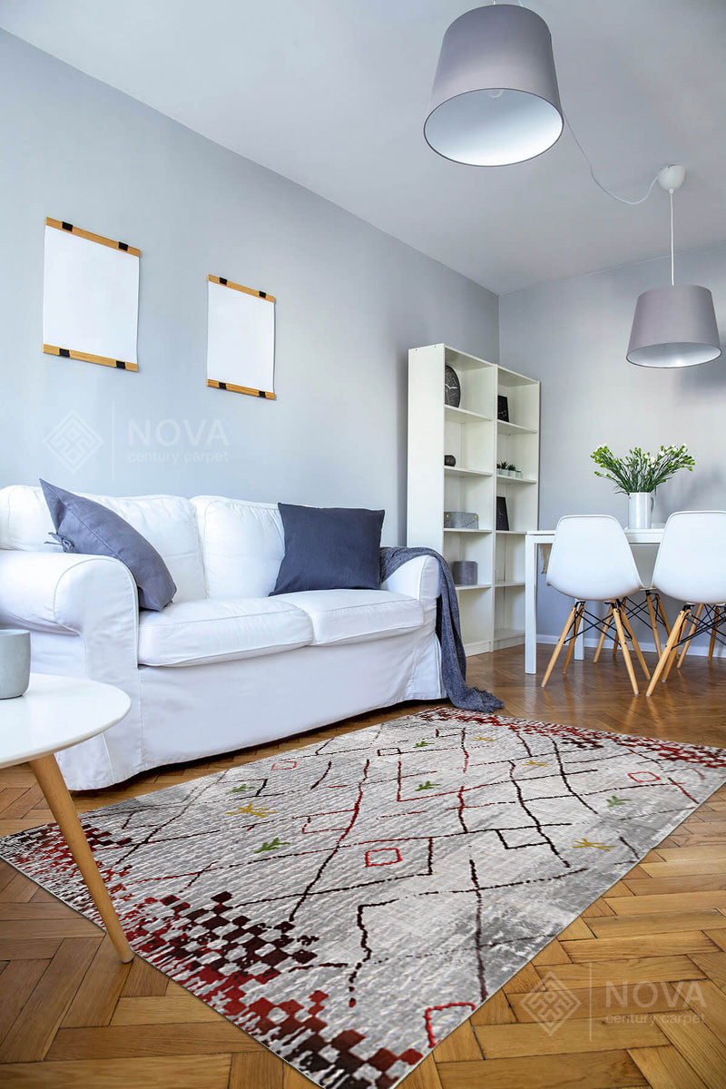 Eva Bambu Dokuma AN0052 Yumuşak Dokuma Taban Renkli Salon Yatak Odası Halısı