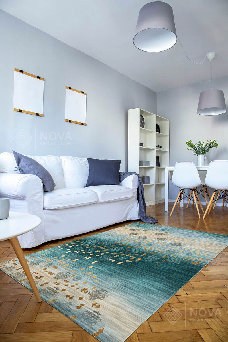 Eva Bambu Dokuma AN0054 Yumuşak Dokuma Taban Renkli Salon Yatak Odası Halısı