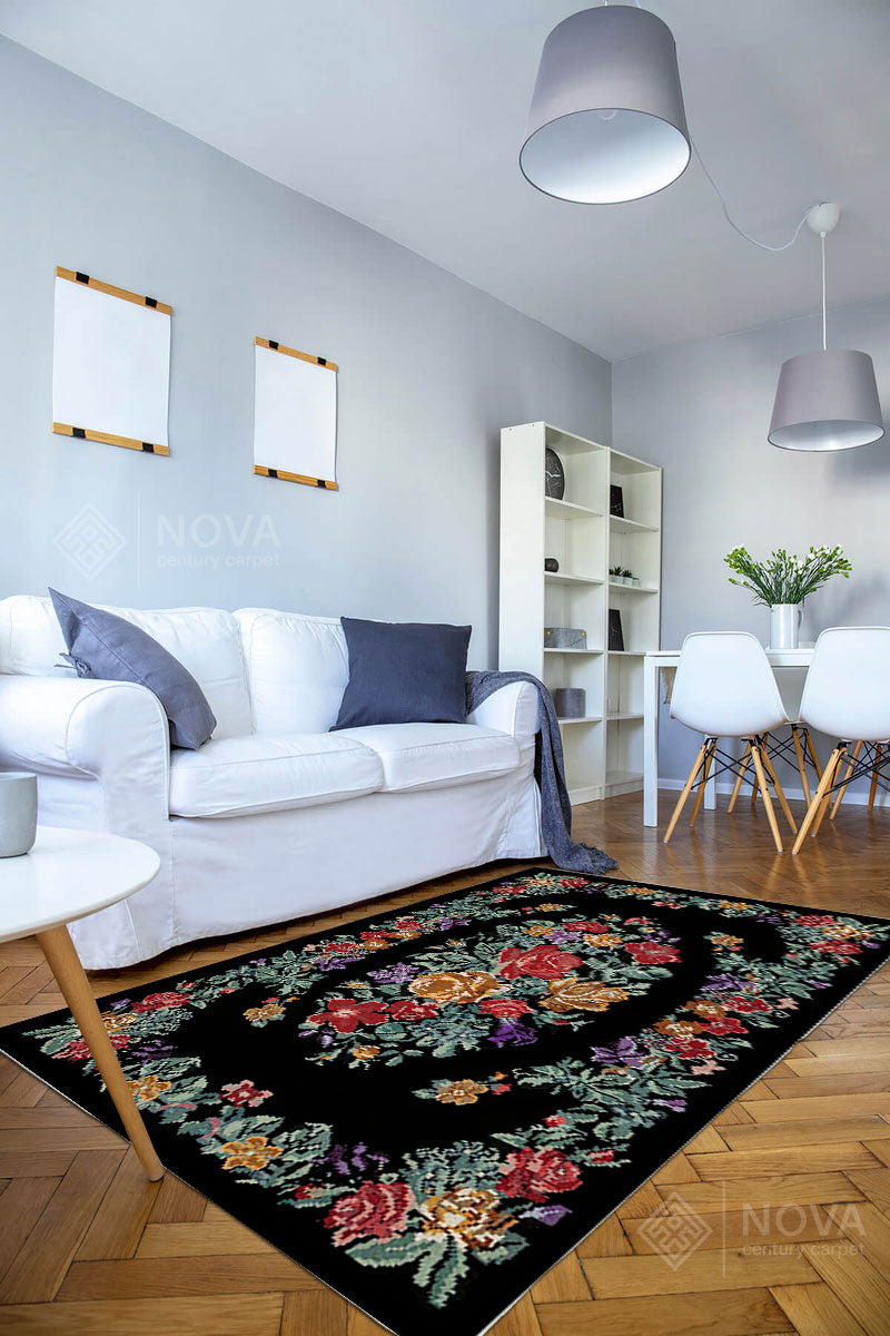 Eva Bambu Dokuma AN0060 Yumuşak Dokuma Taban Renkli Salon Yatak Odası Halısı
